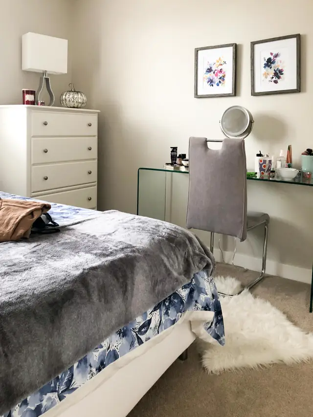 Calm bedroom with soft neutral walls
